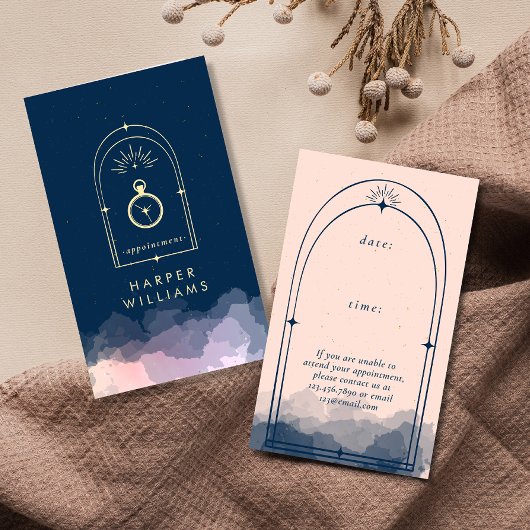 Celestial Stars Tarot Haare Stylist Beauty Terminkarte