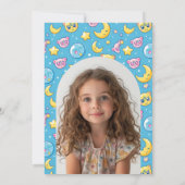 Celestial Stars und Moon Kindergeburtstag Party Einladung (Rückseite)