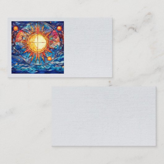 Celestial Stated Glass Business Cards Visitenkarte (Vorne/Hinten)