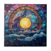 Celestial Stated Glass Keramik Tile Fliese (Vorderseite)