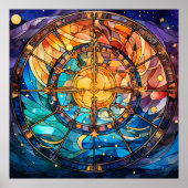 Celestial Stected Glass Art Poster (Vorne)
