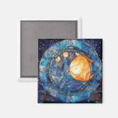 Celestial Stected Glass Magnet (Vorderseite/Rückseite)