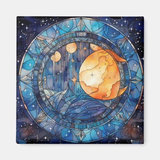 Celestial Stected Glass Magnet (Vorne)