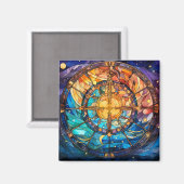 Celestial Stected Glass Magnet (Vorderseite/Rückseite)