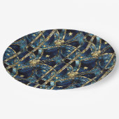 Celestial Stected Glass Pappteller (Schrägansicht)