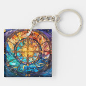 Celestial Stected Glass Schlüsselanhänger (Rückseite)