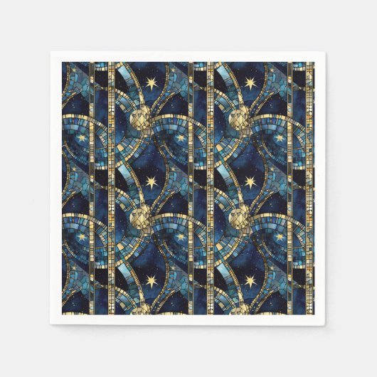 Celestial Stected Glass Serviette (Vorderseite)