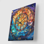 Celestial Stected Glass Wall Uhr (Winkel)