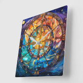 Celestial Stected Glass Wall Uhr (Winkel)