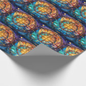 Celestial Stected Glass Wrapping Paper Geschenkpapier (Ecke)
