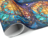 Celestial Stected Glass Wrapping Paper Geschenkpapier (Rolleneckpunkt)