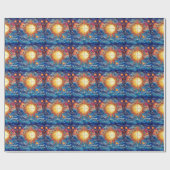 Celestial Stected Glass Wrapping Paper Geschenkpapier (Flach)