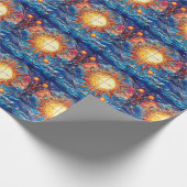 Celestial Stected Glass Wrapping Paper Geschenkpapier (Ecke)