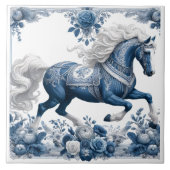 Celestial Steed: Blumensplendor Fliese (Vorderseite)