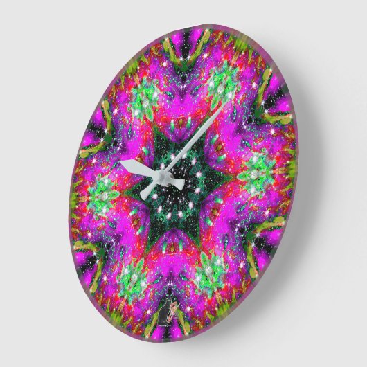 Celestial Stellar Kaleid Große Wanduhr (Winkel)