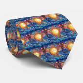 Celestial Stined Glass Neck Tie Krawatte (Gerollt)