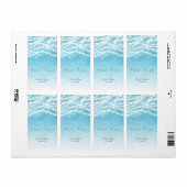 Celestial String Lights Blue Rustic Wine Label (Vorne)