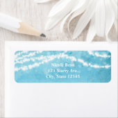 Celestial String Lights Rustic Blue Address Labels (Insitu)