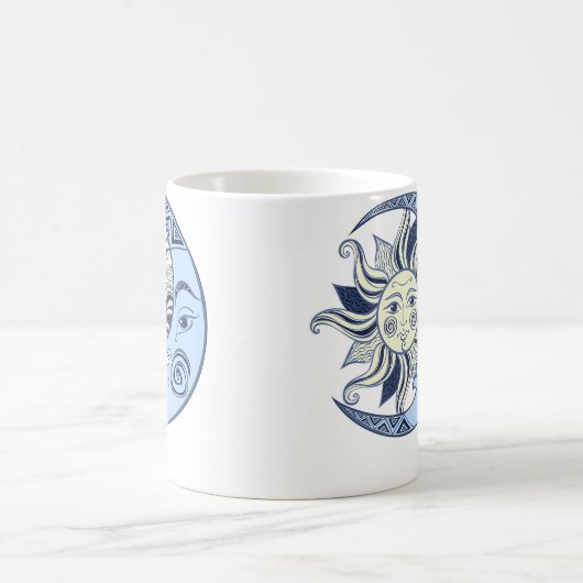 Celestial Sun And Moon Boho Kaffeetasse (Mittel)