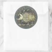 Celestial Sun and Moon Buchzeichen Stickers (Tasche)
