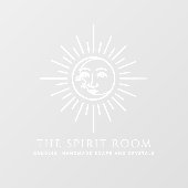 Celestial Sun and Moon Business Fensteraufkleber (Blatt)