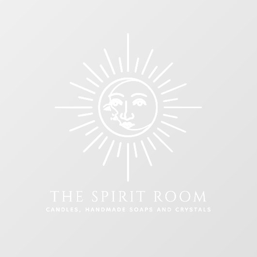 Celestial Sun and Moon Business Fensteraufkleber (Blatt)