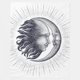 Celestial Sun and Moon Fleecedecke