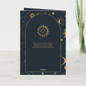 Celestial Sun and Moon Folemony Program Dankeskarte (Rückseite)