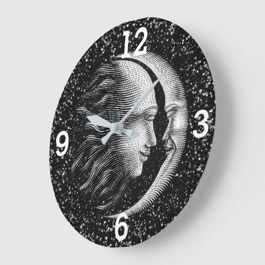 Celestial Sun and Moon Große Wanduhr (Winkel)