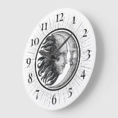 Celestial Sun and Moon Große Wanduhr (Winkel)