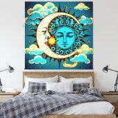 Celestial Sun and Moon Leinwanddruck (Insitu (Schlafzimmer))