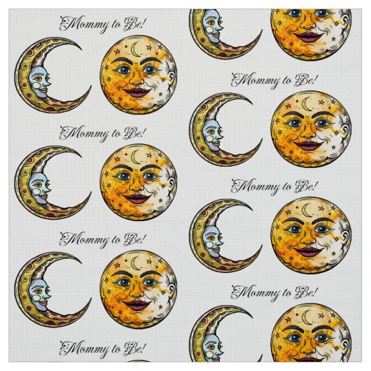 Celestial Sun and Moon Mommy zu sein Stoff (Muster)