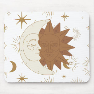 Celestial Sun and Moon Mousepad