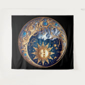 Celestial Sun and Moon Wandteppich (Vorderseite (Horizontal))