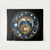 Celestial Sun and Moon Wandteppich (Vorderseite (Horizontal))
