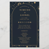 Celestial Sun and Moon Wedding Zeremony Program (Vorderseite)
