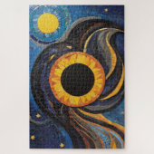 Celestial Sun and Stars in Night Sky Mosaik Puzzle (Vertikal)