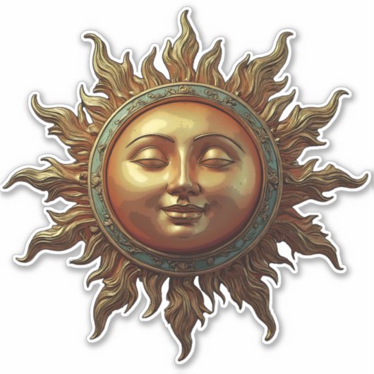 Celestial Sun  Aufkleber (Vorderseite)