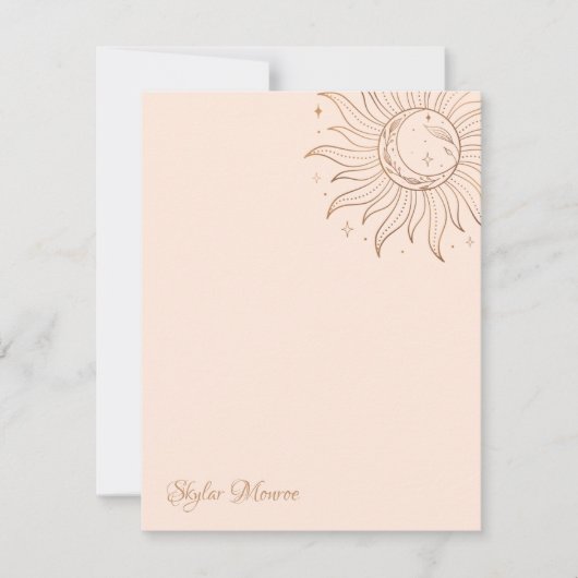 Celestial Sun Blush Mitteilungskarte (Vorderseite)