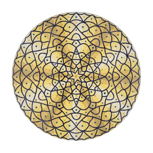 Celestial Sun Glas Cutting Board Schneidebrett (Vorderseite)
