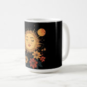 Celestial Sun Goddess mit floralen Blüten Kaffeetasse (VorderseiteRechts)