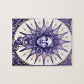 Celestial Sun Goddess Purple & White Mystical Puzzle (Horizontal)