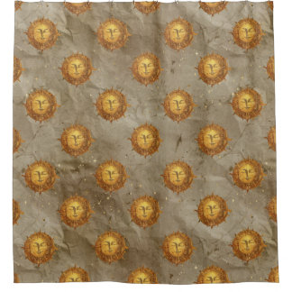 Celestial Sun Gold Pattern (2) Duschvorhang