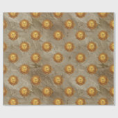 Celestial Sun Gold Pattern (2) Geschenkpapier (Flach)
