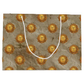 Celestial Sun Gold Pattern (2) Große Geschenktüte (Rückseite)