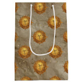 Celestial Sun Gold Pattern (2) Mittlere Geschenktüte (Rückseite)