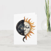 Celestial Sun Greetings Card Dankeskarte (Vorderseite)