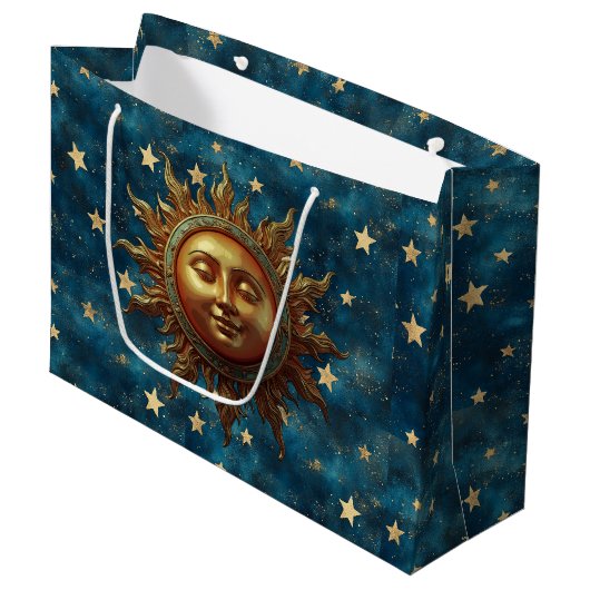 Celestial Sun  Große Geschenktüte (Vorderseite Schrägansicht)