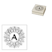Celestial Sun & Initial Wood Art Briefmarke Gummistempel (Stempel)