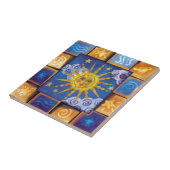 Celestial Sun Keramik Tile Fliese (Seite)